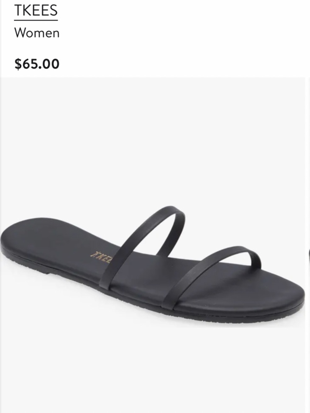 TKEES Gemma Sandal — Sable Black Womens Slide